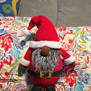 Greenbrier International Christmas Santa Gnome Weighted Plush 20 x 11